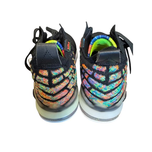 Nike Lebron 17 Multicolor Gradient Knit Basketball Shoes US‎ 5.5Y - Picture 14 of 16